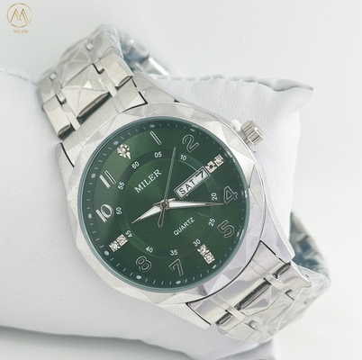 ML 1003 Original Quartz Movement Men's Montre Diamond Dial Daily Waterproof Wristwatch Dual Calendar Function Watches