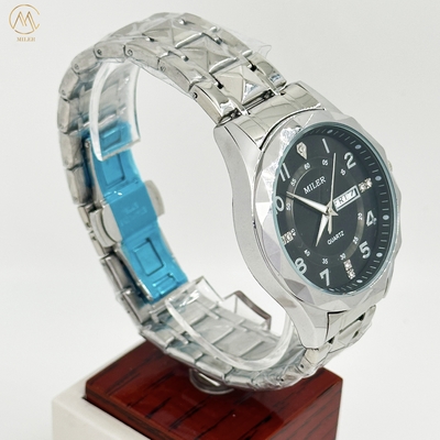 ML 1003 Original Quartz Movement Men's Montre Diamond Dial Daily Waterproof Wristwatch Dual Calendar Function Watches