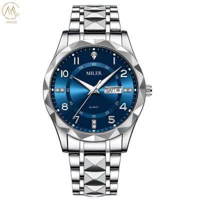 New Fashion ML1003 Business Men Watch Quartz Sports Waterproof Watches Luminous Chronograph Man Stainless Steel Watches