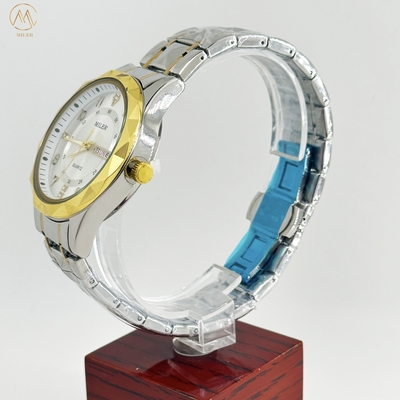 Miler Luxury Men Quartz Watch Waterproof Date Week Luminous Wristwatch Stainless Steel Men's Watches