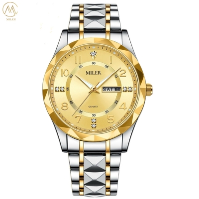 Luxury Stainless Steel Strap Band Wrist Watches Business Watch Quartz Waterproof Fashion Watch