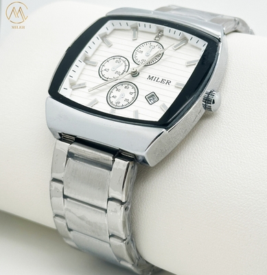 Luxury Business Waterproof Male Lady Luminous Date Stainless Steel Square Quartz Watch