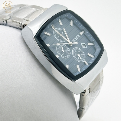 Luxury Kids Wrist Watch Waterproof Luminous Date Stainless Steel Square Quartz Watch