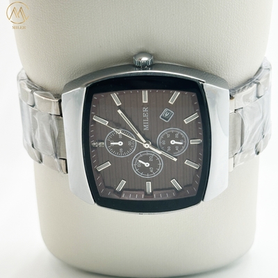 Luxury Kids Wrist Watch Waterproof Luminous Date Stainless Steel Square Quartz Watch