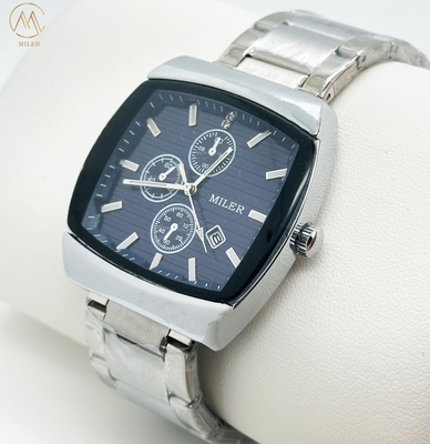 Luxury Business Waterproof Male Lady Luminous Date Stainless Steel Square Quartz Watch