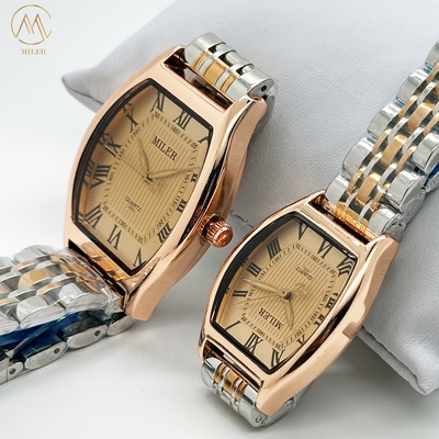 Waterproof Luxury Couple Watch Luminous Stainless Steel Quartz Watch
