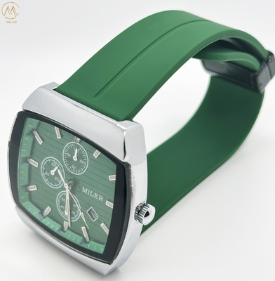 Fashion Sports Luxury Silicone Strap Watches Lage Dial Wrist Quartz Watch