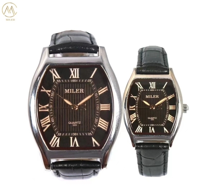Luminous Quartz Couples Wrist Watch With Genuine Leather Band