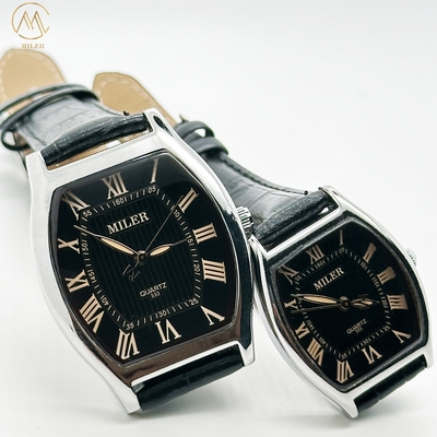 Elegant Analog Stylish Couple Watch With 40mm Dial Luminous And Leather Band