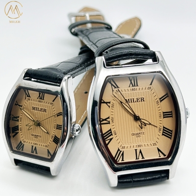 Elegant Analog Stylish Couple Watch With 40mm Dial Luminous And Leather Band