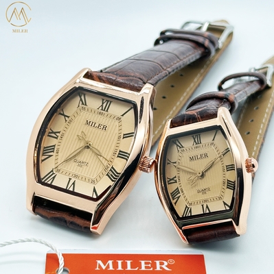 Elegant Analog Stylish Couple Watch With 40mm Dial Luminous And Leather Band