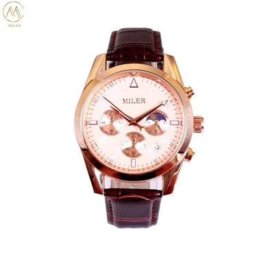 OEM Stock High Quality Waterproof Watches with Stainless Steel Top Brand Luxury Sports Chronograph Quartz Watch