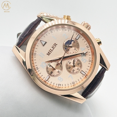 OEM Stock High Quality Waterproof Watches with Stainless Steel Top Brand Luxury Sports Chronograph Quartz Watch