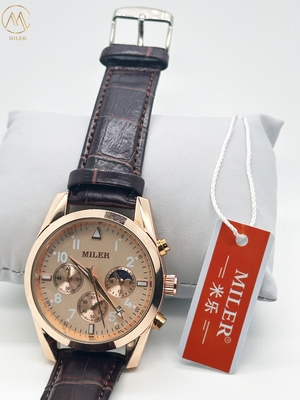 OEM Stock High Quality Waterproof Watches with Stainless Steel Top Brand Luxury Sports Chronograph Quartz Watch