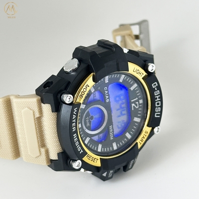 Automatic Date Black Digital Sport Watch With 100m Water Resistance