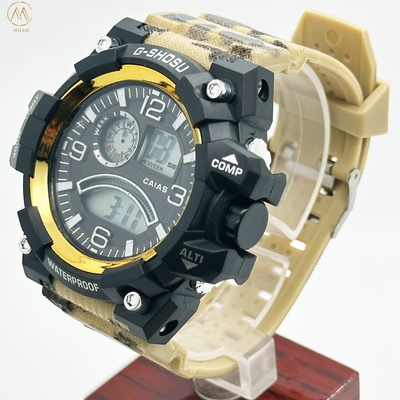 Quartz Silicon Band Watch 30m Waterproof Stylish Wrist Watches With Digital Display