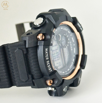 Silicone Band Digital Men Quartz Watch Sports Chronograph Watches