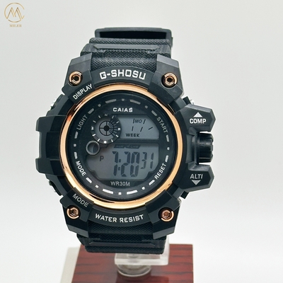 Fashion Electronic Quartz Sport Watch For Men With Silicone Strap