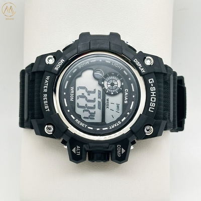 Fashion Electronic Quartz Sport Watch For Men With Silicone Strap