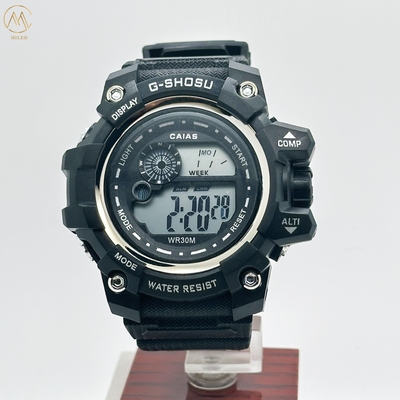 Fashion Electronic Quartz Sport Watch For Men With Silicone Strap