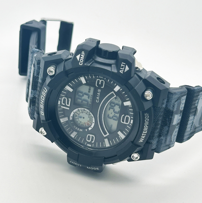 Multi Functional Digital Sport Watch With Rubber Band 100 Meters Water Resistance