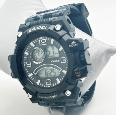 Multi Functional Digital Sport Watch With Rubber Band 100 Meters Water Resistance