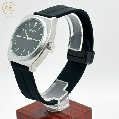 Wholesale Custom Logo Silicone Strap Watches With Buckle Clasp Water Resistant To 30 Meters