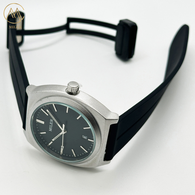Wholesale Custom Logo Silicone Strap Watches With Buckle Clasp Water Resistant To 30 Meters