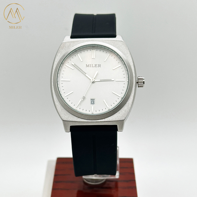 Wholesale Custom Logo Silicone Strap Watches With Buckle Clasp Water Resistant To 30 Meters