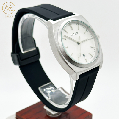 Wholesale Custom Logo Silicone Strap Watches With Buckle Clasp Water Resistant To 30 Meters