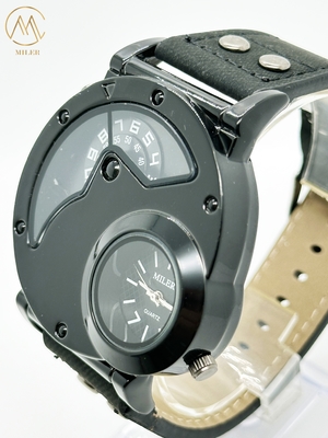 Creative Design Quartz Watch With Durable Denim Leather Strap For Teenagers