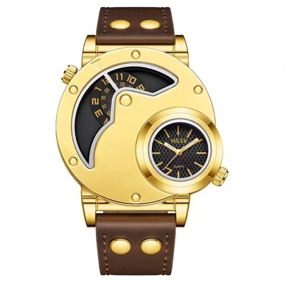 Durable Denim Quartz Wrist Watch Custom Logo With Secure Hook Buckle