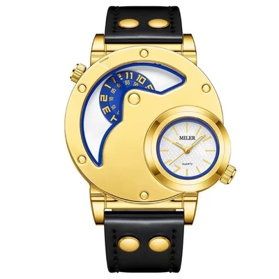 Durable Denim Quartz Wrist Watch Custom Logo With Secure Hook Buckle