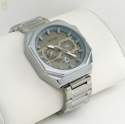 OEM Sports And Business Style Mens Stainless Steel Band Quartz Watch With Analog And Digital Display