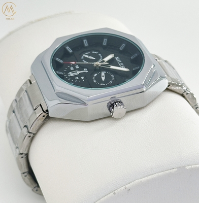 Luxury Quartz Watch For Men  Stainless Steel Dress Wristwatches Man Waterproof Chronograph Clock