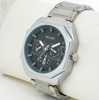 Miler Stainless Steel Band Waterproof Luxury Wrist Men Quartz Watch