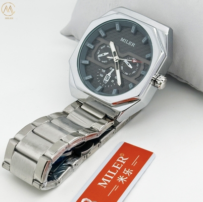 Miler Stainless Steel Band Waterproof Luxury Wrist Men Quartz Watch