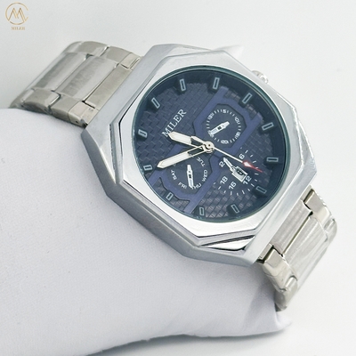 Round Quartz Business Watch With Date Display And 30m Water Resistance