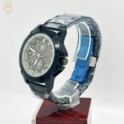 Custom Logo Fashion Business Three-Eye Chronograph Men′s Watch Quartz Movement
