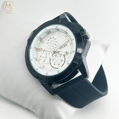 Miler 1005 30M Life Waterproof Sports Chronograph Watches Men's Quartz Watch Silicone Strap Luxury Fashion Wristwatch