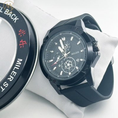 Miler 1005 30M Life Waterproof Sports Chronograph Watches Men's Quartz Watch Silicone Strap Luxury Fashion Wristwatch