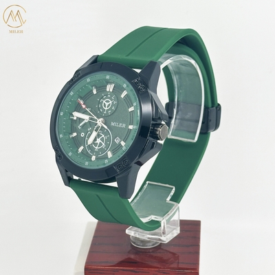 MILER Watch 1005 Sports Silicone Band Calendar 3ATM Waterproof Watch Quartz Movement