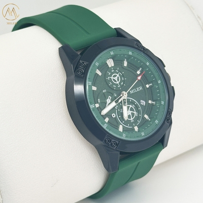 MILER Watch 1005 Sports Silicone Band Calendar 3ATM Waterproof Watch Quartz Movement