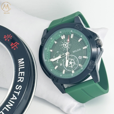 MILER Watch 1005 Sports Silicone Band Calendar 3ATM Waterproof Watch Quartz Movement