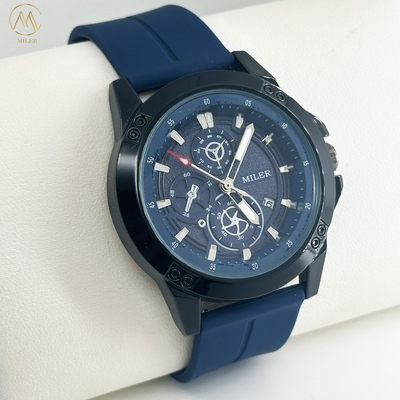 MILER Watch 1005 Sports Silicone Band Calendar 3ATM Waterproof Watch Quartz Movement