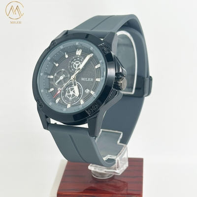 Custom Logo Minimalist Watch For Men Sport Silicone Waterproof Luminous Quartz Watches Mens Business Calendar Wrist Watches