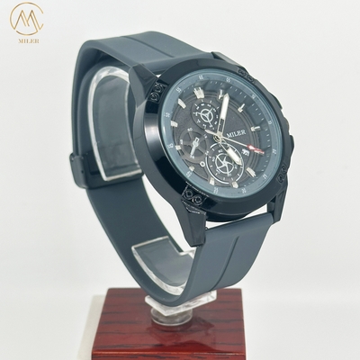 Custom Logo Minimalist Watch For Men Sport Silicone Waterproof Luminous Quartz Watches Mens Business Calendar Wrist Watches