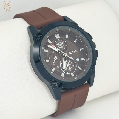 Custom Logo Minimalist Watch For Men Sport Silicone Waterproof Luminous Quartz Watches Mens Business Calendar Wrist Watches