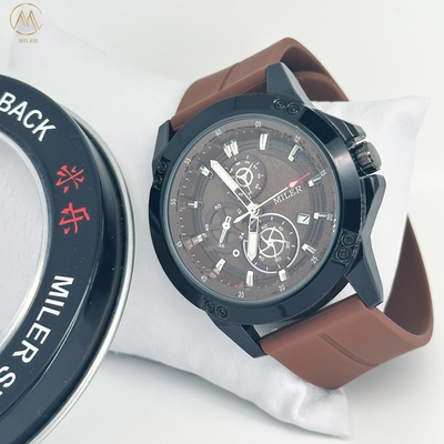 Custom Logo Minimalist Watch For Men Sport Silicone Waterproof Luminous Quartz Watches Mens Business Calendar Wrist Watches