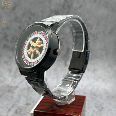 Seven Color Stainless Steel Strap Watch Quartz  Movement Analog Display Type